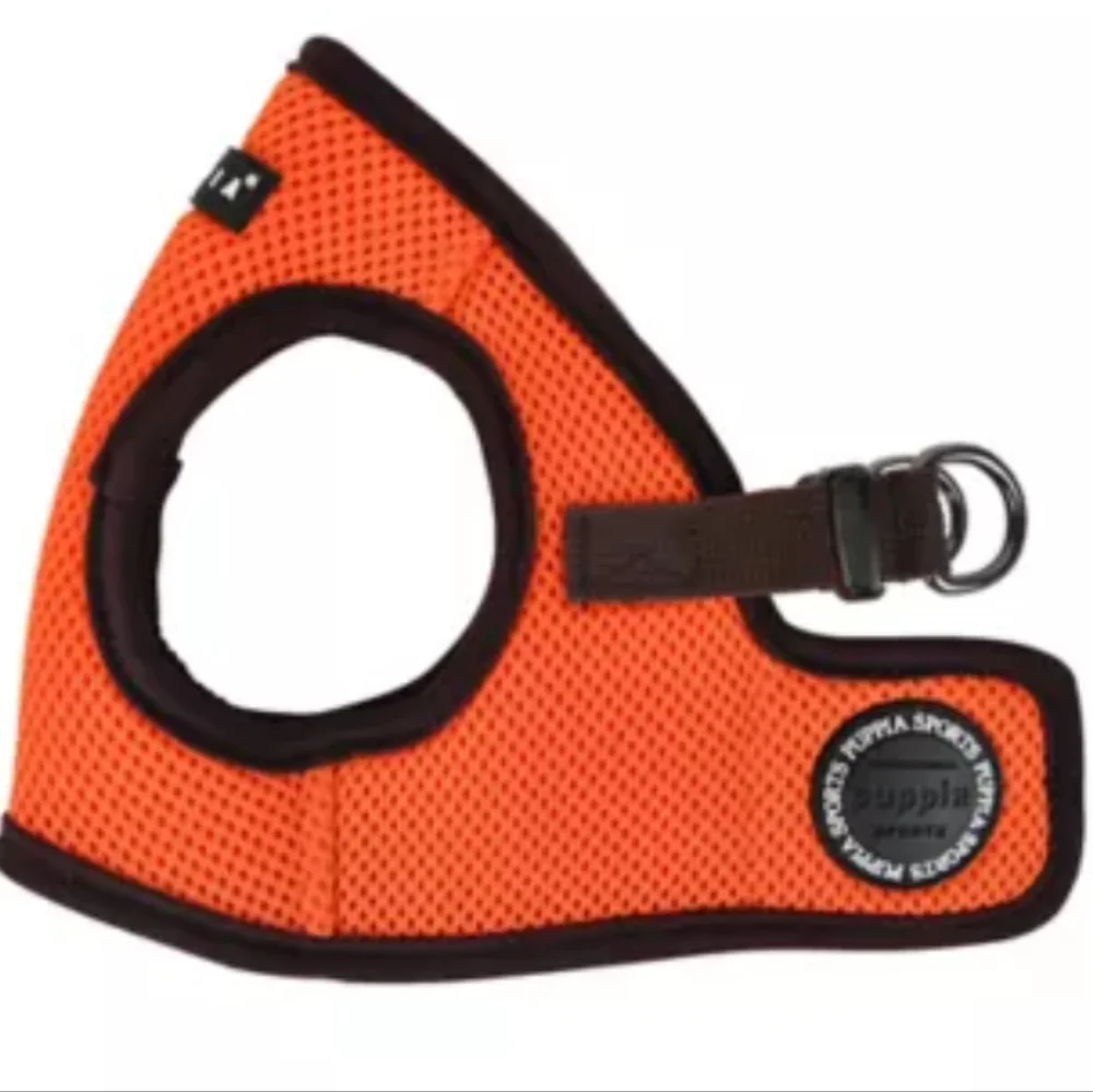 Puppia Soft Step-in Vest Harness for Dogs In Og Orange